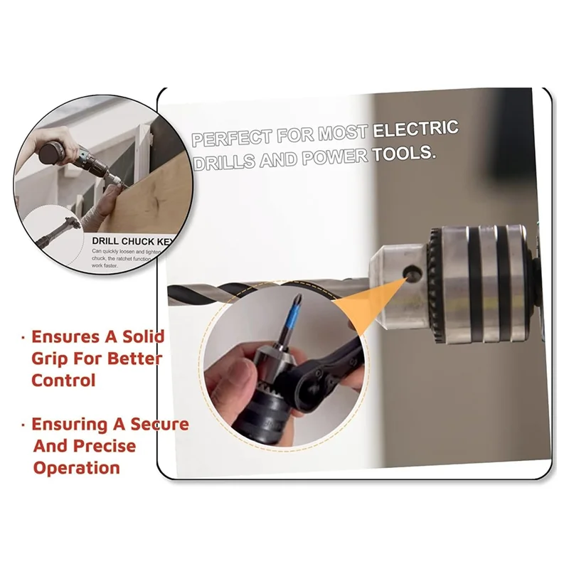A76X-Ratchet Chuck Key Wrench 2-In-1 Universal Replacement Tool For Most Electric For Drills
A76X-Ratchet Chuck Key Wrench 2-In-1 Universal Replacement Tool For Most Electric For Drills
