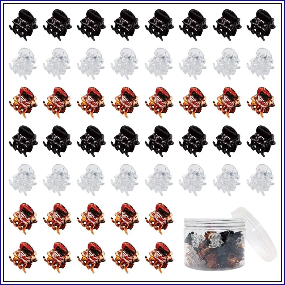 50 PCS Mini Hair Claw Clips, Strong Grip Multifunction Clamp Clips for Bangs
50 PCS Mini Hair Claw Clips, Strong Grip Multifunction Clamp Clips for Bangs