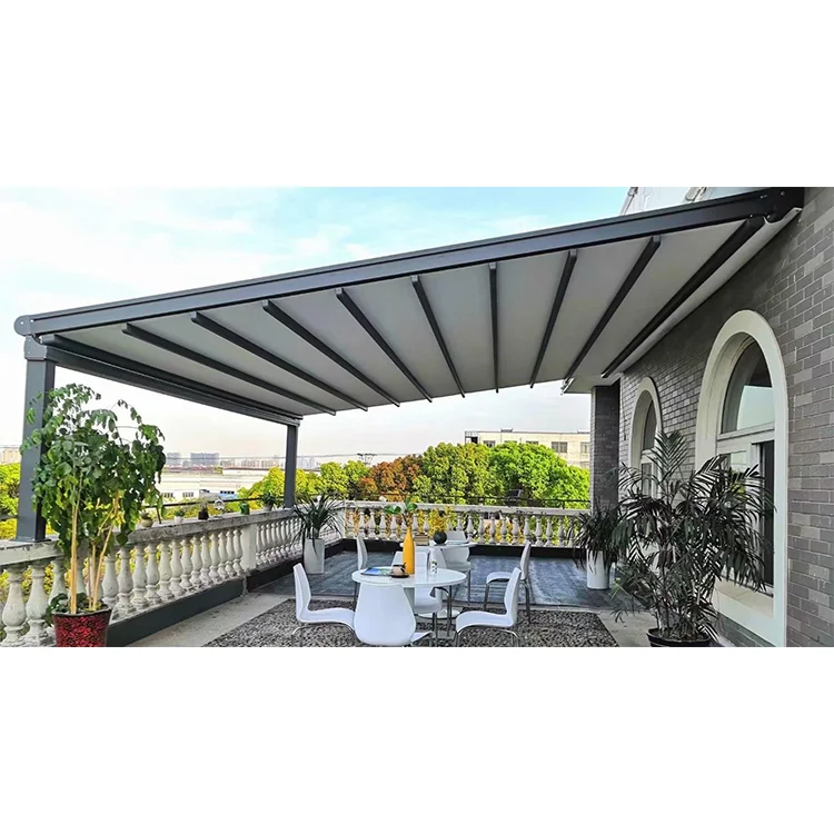 Customized Toscana Outdoor Aluminum Alloy Polyester Remote Control Anti-UV Extendable Carport Canopy Roof Shade Awning
Customized Toscana Outdoor Aluminum Alloy Polyester Remote Control Anti-UV Extendable Carport Canopy Roof Shade Awning