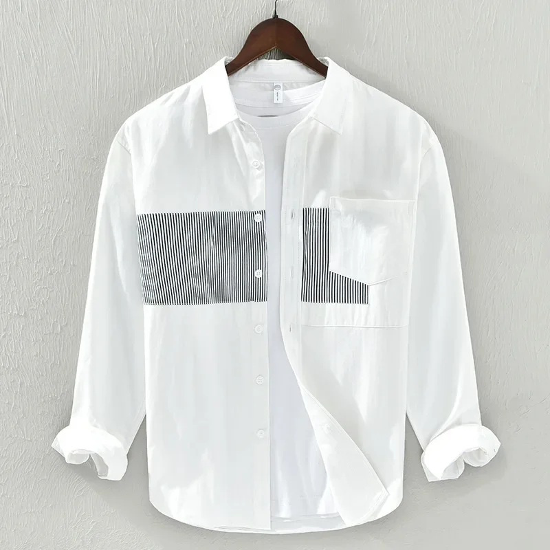 2023 Spring Long Sleeved Shirts for Men's Trendy Splice Colored Casual Versatile Shirts Loose and Simple Fashion Top for Men
2023 Spring Long Sleeved Shirts for Men's Trendy Splice Colored Casual Versatile Shirts Loose and Simple Fashion Top for Men