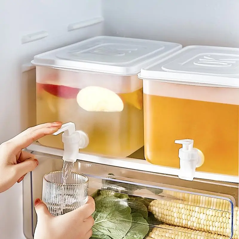 Large Capacity Cold Water Pot with Tap for Home Use Lemon Water Fruit Tea Pot Refrigerator Cooling Water Pot Summer Essential
Large Capacity Cold Water Pot with Tap for Home Use Lemon Water Fruit Tea Pot Refrigerator Cooling Water Pot Summer Essential