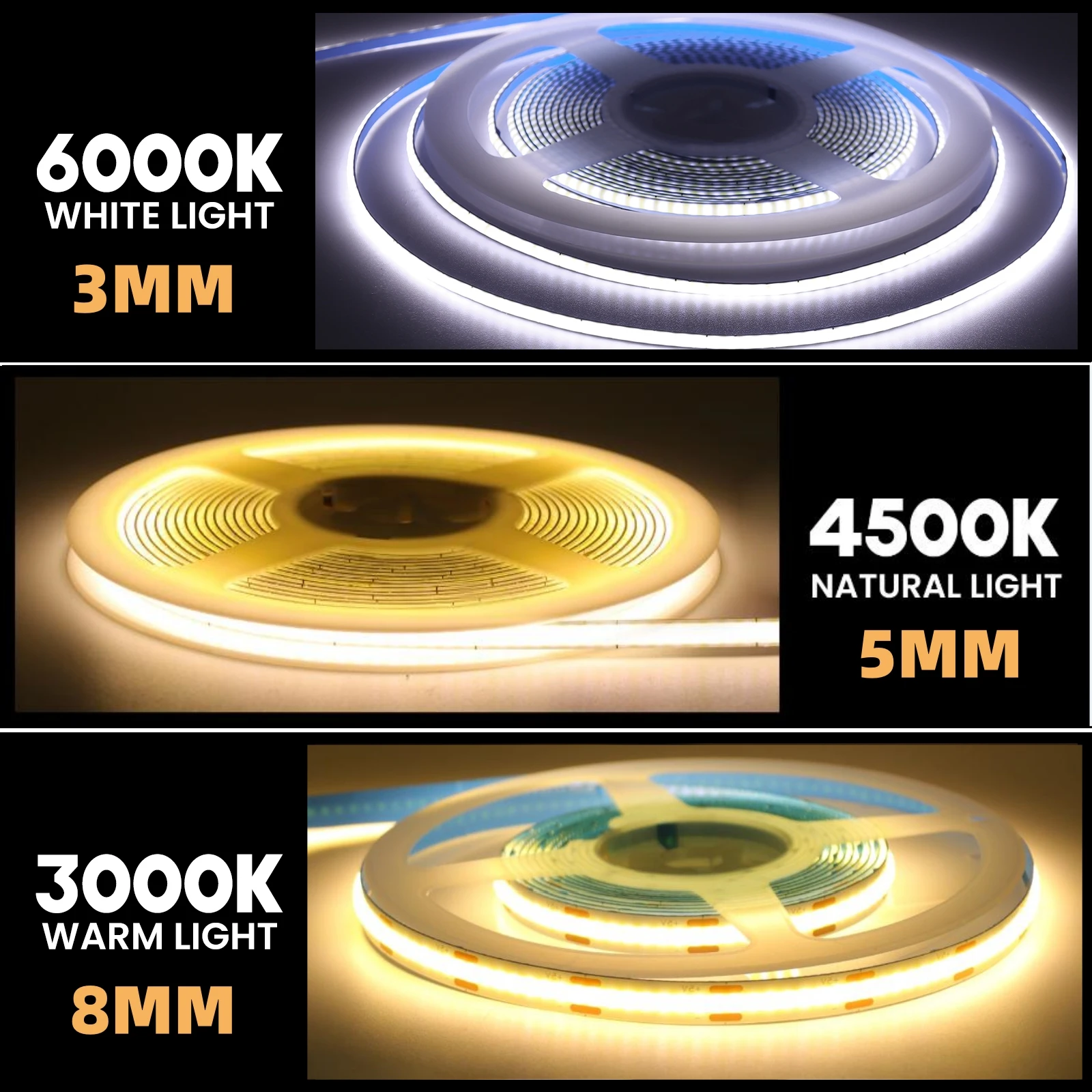 3MM 5MM 8MM USB WiFi COB LED Strip Light 5V 320leds/M 1M 2M 3M 5M Dimmable Tape Work With Smart Life Tuya APP/Alexa/Google Home
3MM 5MM 8MM USB WiFi COB LED Strip Light 5V 320leds/M 1M 2M 3M 5M Dimmable Tape Work With Smart Life Tuya APP/Alexa/Google Home