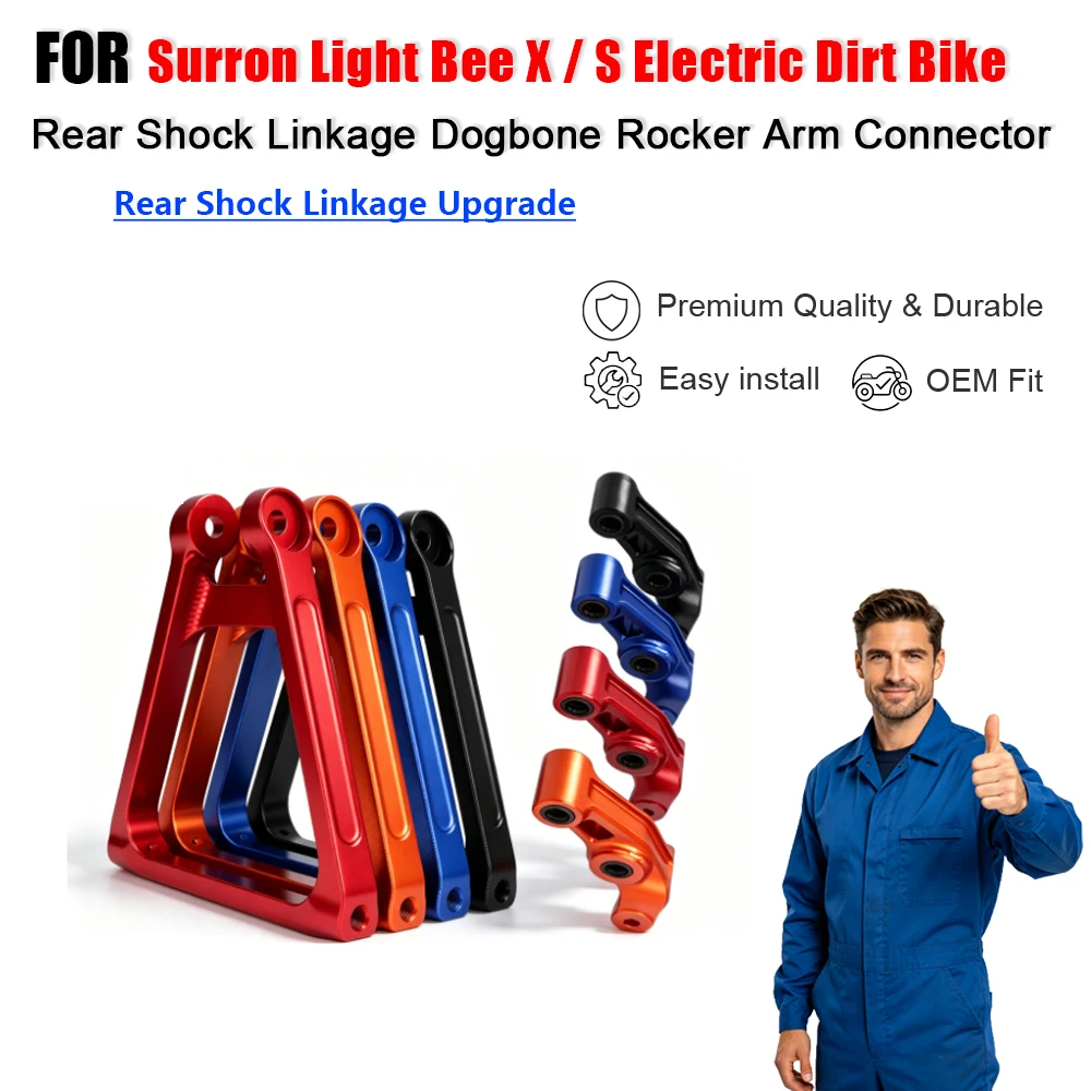 Rear Shock Linkage Dogbone Rocker Arm Connector for Surron Light Bee X S Electric Dirt Bike 7075 Aluminum
Rear Shock Linkage Dogbone Rocker Arm Connector for Surron Light Bee X S Electric Dirt Bike 7075 Aluminum