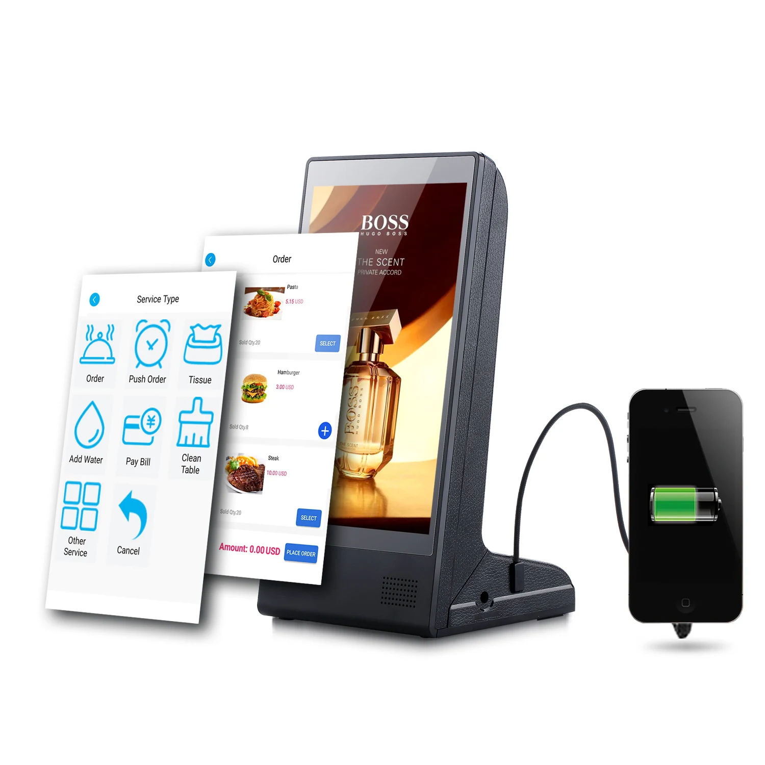LCD Advertising Display Table Top Stand Advertising Menu Display Player with Android System Table Advertising Player
LCD Advertising Display Table Top Stand Advertising Menu Display Player with Android System Table Advertising Player