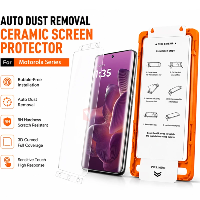 Easy Installation Dust-Free Ceramic Soft Film for Motorola Edge 60 Pro 50 Fusion 40 Neo 60s Screen Protector Positioning Cover
Easy Installation Dust-Free Ceramic Soft Film for Motorola Edge 60 Pro 50 Fusion 40 Neo 60s Screen Protector Positioning Cover 
