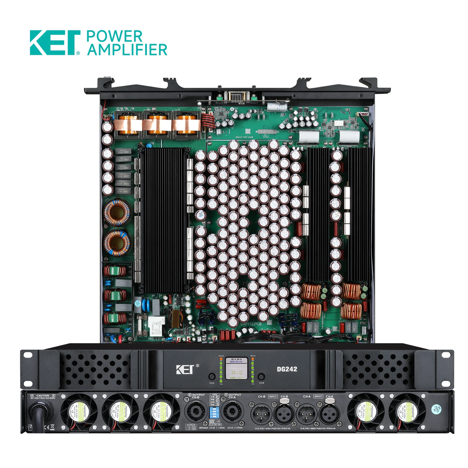 Ket DG242 Power Amplifier High Power 4200W Stage Dj Speaker Set System Professional Amplifier
Ket DG242 Power Amplifier High Power 4200W Stage Dj Speaker Set System Professional Amplifier