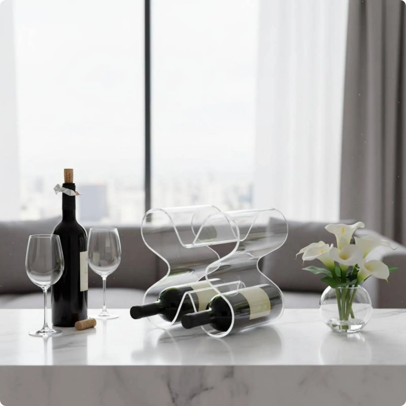 Tabletop Wine Display Rack Decorative Countertop Wine Display Stand Home Decor Stable Support Space-Saving for Bar
Tabletop Wine Display Rack Decorative Countertop Wine Display Stand Home Decor Stable Support Space-Saving for Bar