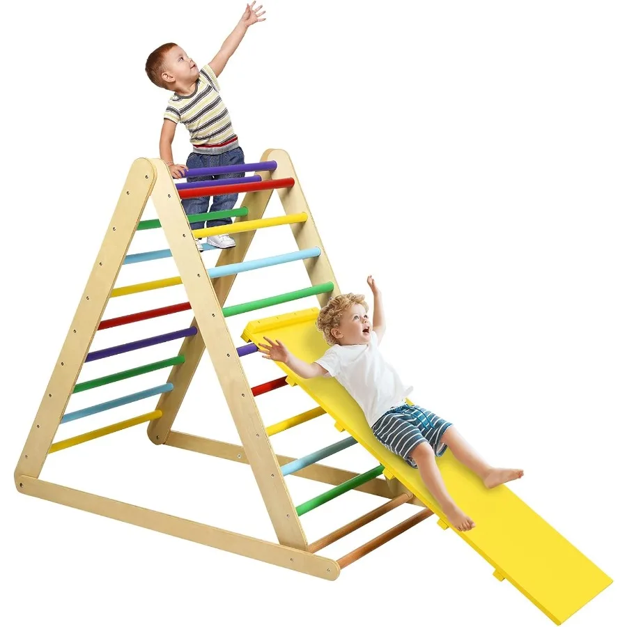 Треугольный альпинист с рампами 2-в-1 Крытый треугольный набор для восхождения для малышей с лестничной горкой Складные деревянные игрушки для восхождения для игр
Треугольный альпинист с рампами 2-в-1 Крытый треугольный набор для восхождения для малышей с лестничной горкой Складные деревянные игрушки для восхождения для игр