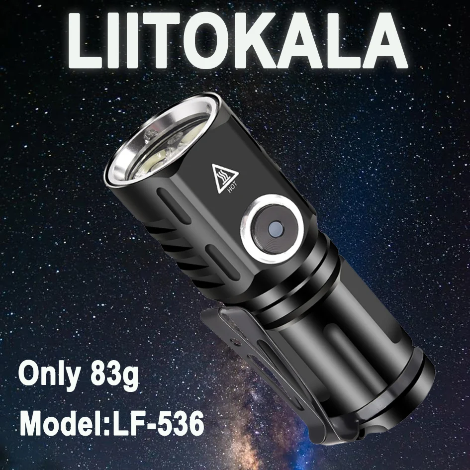 LiitoKala LF-536 USB перезаряжаемый мини-фонарик с подсветкой и зажимом для подсветки
LiitoKala LF-536 USB перезаряжаемый мини-фонарик с подсветкой и зажимом для подсветки