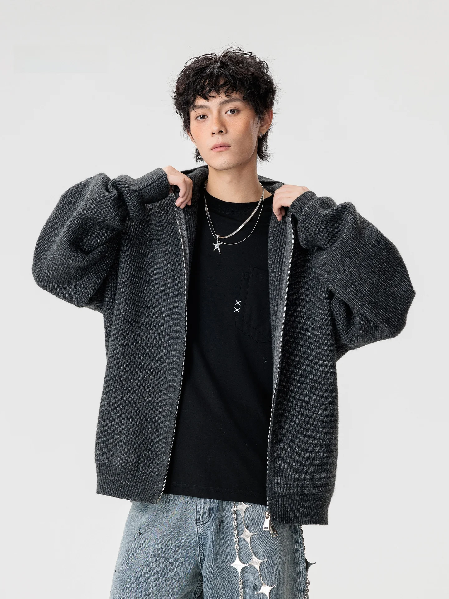 American Retro Hooded Open Cardigan Sweater Men's Casual ey Knitted Outerwear Autumn Winter New Sle Comfortable Loose Fit
American Retro Hooded Open Cardigan Sweater Men's Casual ey Knitted Outerwear Autumn Winter New Sle Comfortable Loose Fit