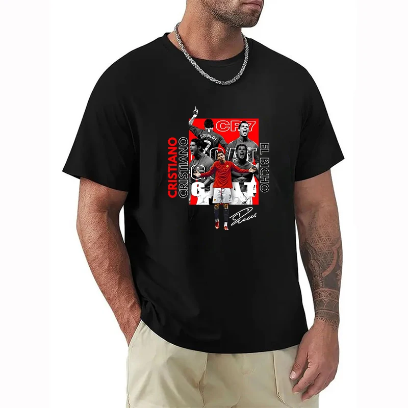 Printed T-shirt Cotton 100% Cristiano Ronaldo Tee High Quality Men's Clothing Oversize New in Tops Black and White Streetwear
Printed T-shirt Cotton 100% Cristiano Ronaldo Tee High Quality Men's Clothing Oversize New in Tops Black and White Streetwear