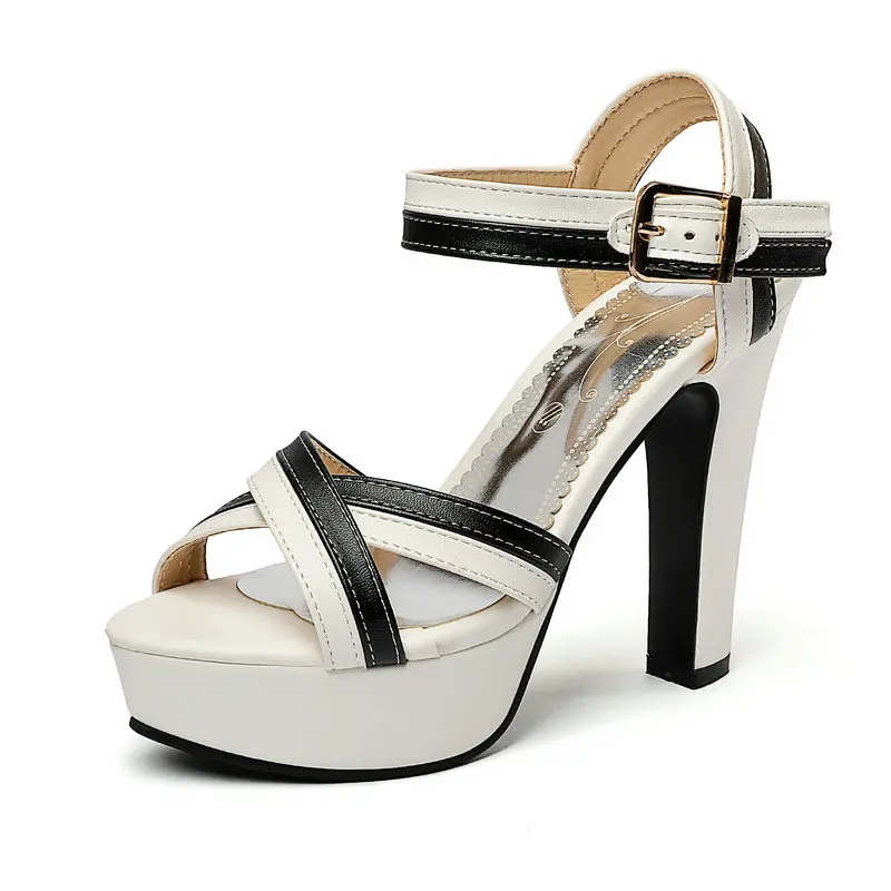 White Black Contrast Color Fashion Women Party Heeled Summer Shoes Open Toe Platform Wedding Bride Sandals Big Size 50 48 47
White Black Contrast Color Fashion Women Party Heeled Summer Shoes Open Toe Platform Wedding Bride Sandals Big Size 50 48 47