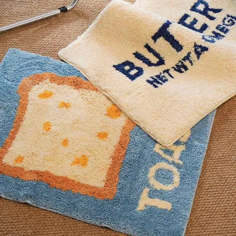 Butter Toast Flocked Rug Plush Bedside Carpet Absorbent Bath Mat Soft Fluffy Foot Pad Cozy Living Room Decor Non-Slip Floor Mat
Butter Toast Flocked Rug Plush Bedside Carpet Absorbent Bath Mat Soft Fluffy Foot Pad Cozy Living Room Decor Non-Slip Floor Mat