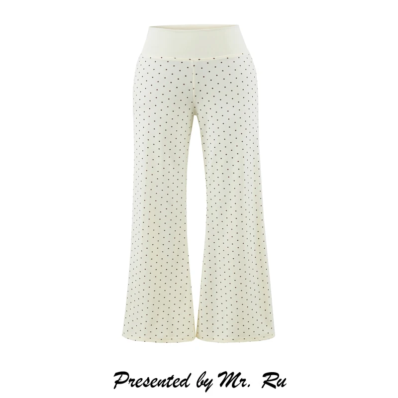 Comfortable Retro High Waist Polka Dot Flared Casual Pants Women Summer Loose Slimming Floor-Length Trousers Straight Leg
Comfortable Retro High Waist Polka Dot Flared Casual Pants Women Summer Loose Slimming Floor-Length Trousers Straight Leg