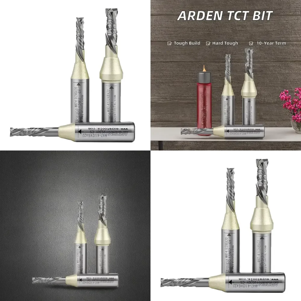 ARDEN TCT Double Veneer Cutting Spiral Router Bit Compression End Mill for Woodworking and Engraving Machine Tool
ARDEN TCT Double Veneer Cutting Spiral Router Bit Compression End Mill for Woodworking and Engraving Machine Tool
