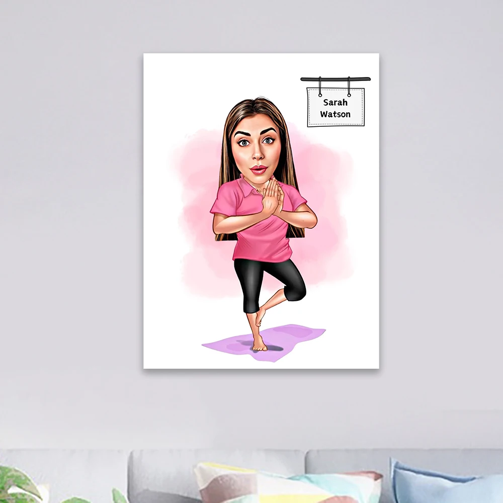 Custom Female Yoga Caricature Prints Yoga Pilates Portrait Cartoon Poster Yoga Teacher Canvas Painting Home Decoration
Custom Female Yoga Caricature Prints Yoga Pilates Portrait Cartoon Poster Yoga Teacher Canvas Painting Home Decoration