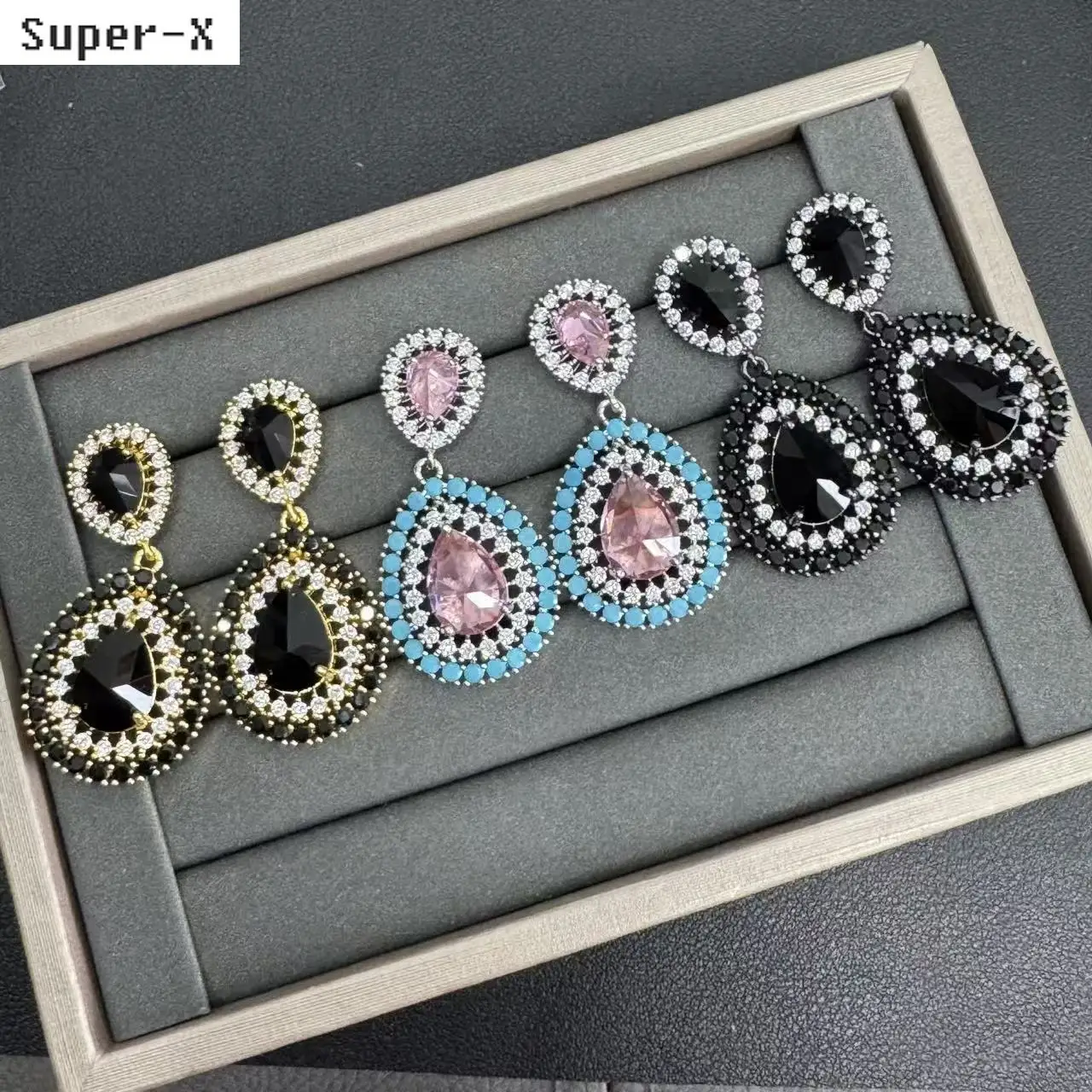 blue black cubic zirconia dangling earrings for women jewelry water drop teardrop earrings
blue black cubic zirconia dangling earrings for women jewelry water drop teardrop earrings