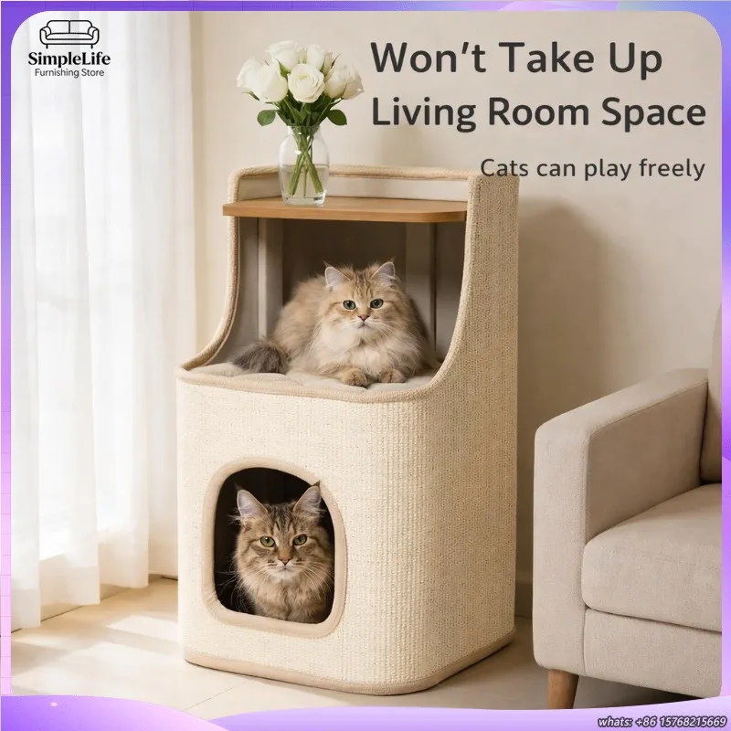 Hoopet Cat Tree for Small Spaces Indoor Vertical Climbing Tower with Scratching Post Hammock and Hideout Natural Sisal
Hoopet Cat Tree for Small Spaces Indoor Vertical Climbing Tower with Scratching Post Hammock and Hideout Natural Sisal