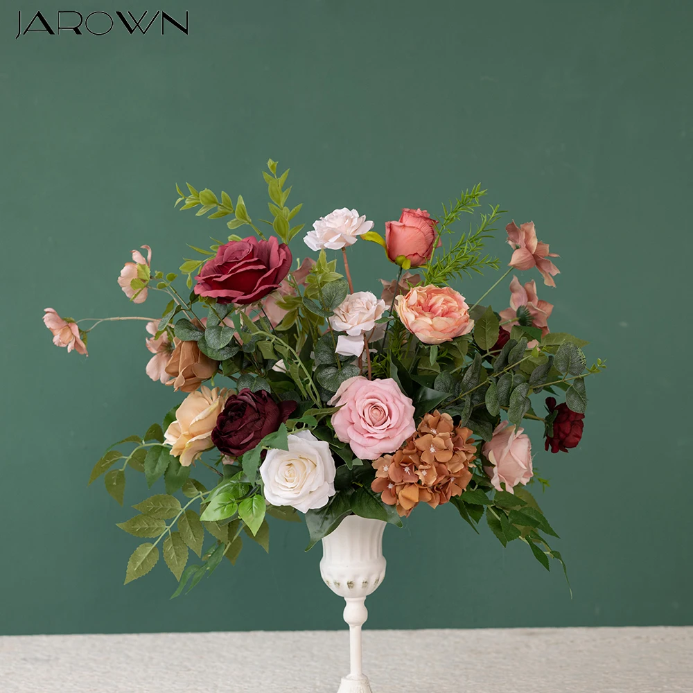 Greenery Style Burgundy Dusty Pink Rose Peony Flower Arrangement for Wedding Stage Backdrop Decors Event Backdrop Decprations
Greenery Style Burgundy Dusty Pink Rose Peony Flower Arrangement for Wedding Stage Backdrop Decors Event Backdrop Decprations