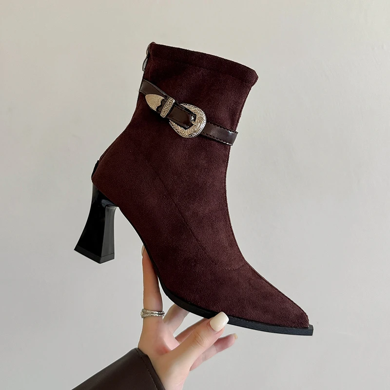 Winter New Fur Women Ankle Boots Elegant High Heels Shoes 2025 Warm Short Plush Snow Boots Party Dress Pumps Mujer Short Botas
Winter New Fur Women Ankle Boots Elegant High Heels Shoes 2025 Warm Short Plush Snow Boots Party Dress Pumps Mujer Short Botas