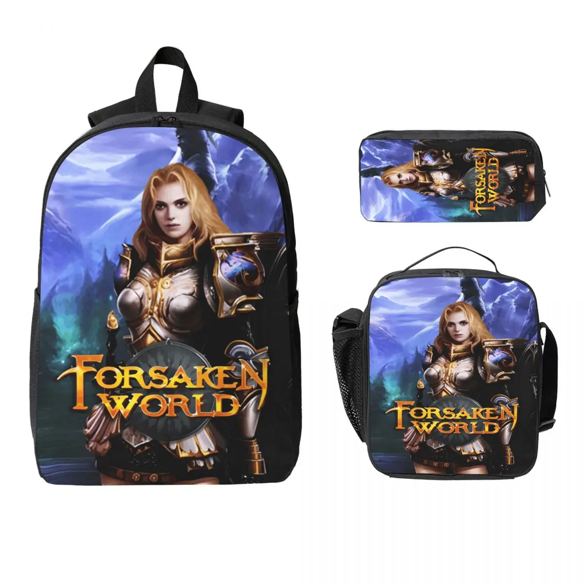 3 шт., набор аксессуаров Forsakens World, рюкзак для детей, сумки для ручек, наборы сумок для книг с коробкой для завтрака для школьников, рюкзак 
3 шт., набор аксессуаров Forsakens World, рюкзак для детей, сумки для ручек, наборы сумок для книг с коробкой для завтрака для школьников, рюкзак