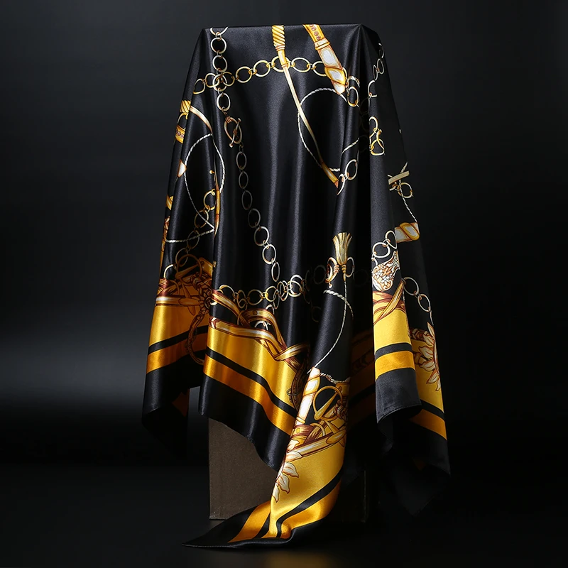 90*90cm square silk scarf Women Shawl Print Satin Hijab Female Luxury Brand Square Lady muffler coverchief bandanna pareo girl
90*90cm square silk scarf Women Shawl Print Satin Hijab Female Luxury Brand Square Lady muffler coverchief bandanna pareo girl