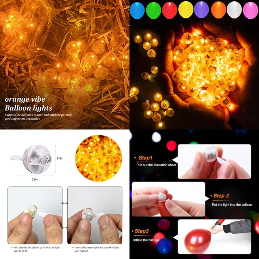 LED Balloon Lights, Round LED Mini Lights for Paper Lantern Balloon Birthday Party Event Indoor Outdoor Wedding Decoration Hall
LED Balloon Lights, Round LED Mini Lights for Paper Lantern Balloon Birthday Party Event Indoor Outdoor Wedding Decoration Hall