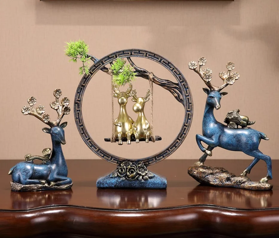 Creative wedding gift into the house living room European wine cabinet TV cabinet home furnishings charm deer decorations
Creative wedding gift into the house living room European wine cabinet TV cabinet home furnishings charm deer decorations