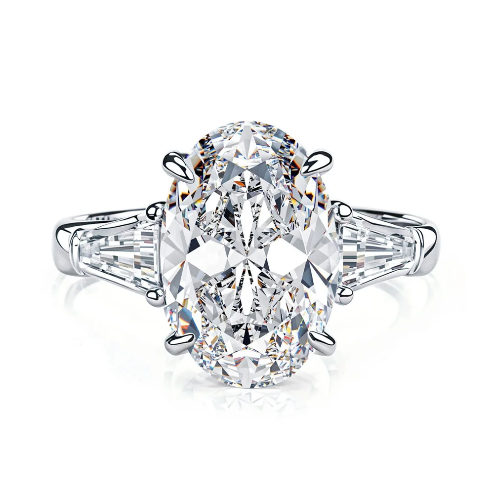 4.5Ct Large Carat 8x12 Pigeon Egg Mozambican Diamond Ring Women's 925 Silver Oval Diamond Ring Wedding Ring
4.5Ct Large Carat 8x12 Pigeon Egg Mozambican Diamond Ring Women's 925 Silver Oval Diamond Ring Wedding Ring