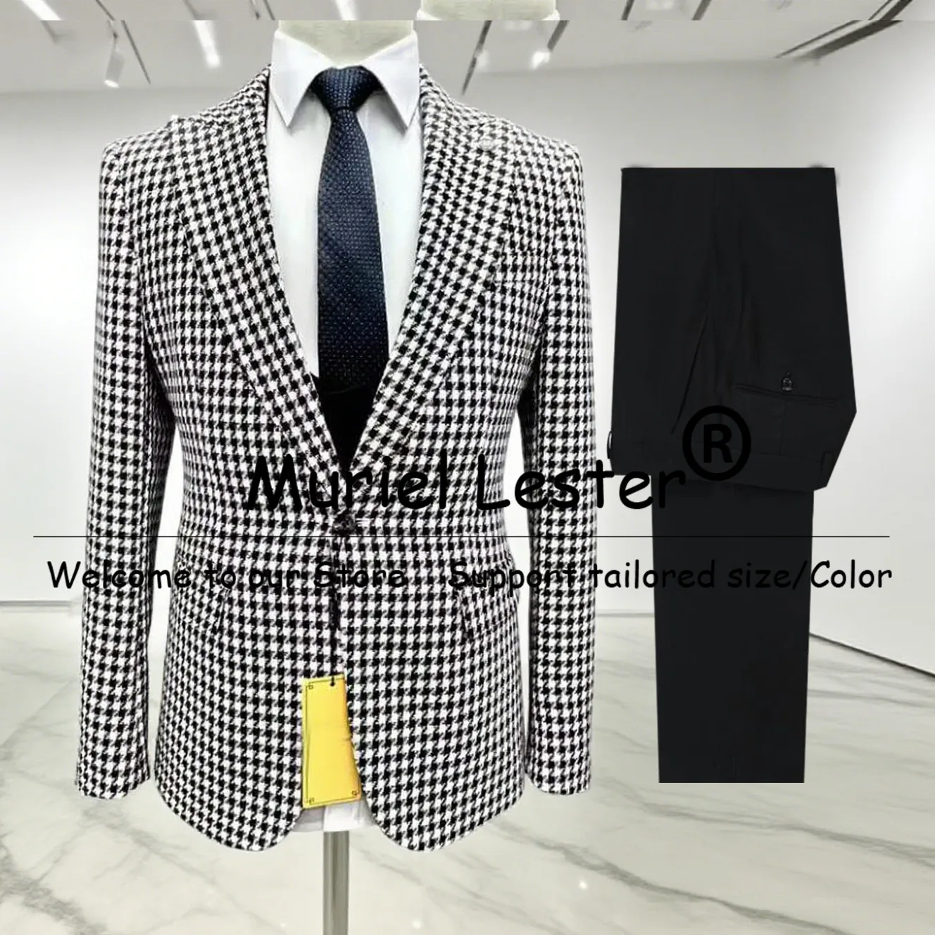 Мужские модные костюмы с узором «гусиные лапки», мужские комплекты из 3 предметов, однобортные пиджаки для жениха, наряды на заказ, мужские банкетные свадебные смокинги 
Мужские модные костюмы с узором «гусиные лапки», мужские комплекты из 3 предметов, однобортные пиджаки для жениха, наряды на заказ, мужские банкетные свадебные смокинги