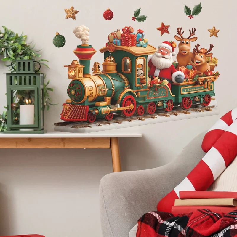 fun-f890 Creative Christmas Train Santa Claus Reindeer Home Holiday Atmosphere Decoration Stickers
fun-f890 Creative Christmas Train Santa Claus Reindeer Home Holiday Atmosphere Decoration Stickers