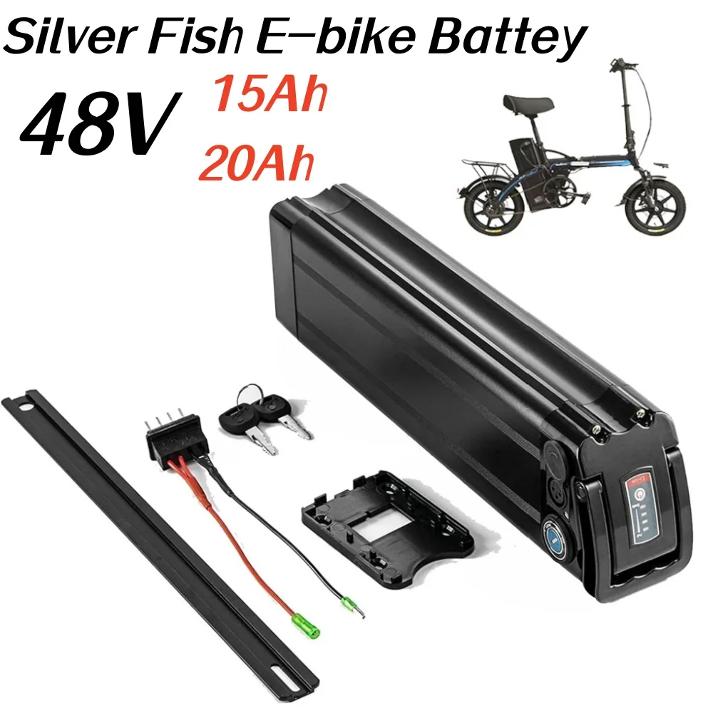 Silver Fish 48V 15Ah 20A Removable Lithium Battery Pack (18650) with BMS + 2A Charger - For BURCHDA R8S Pro/JINGHMA R8 Pro
Silver Fish 48V 15Ah 20A Removable Lithium Battery Pack (18650) with BMS + 2A Charger - For BURCHDA R8S Pro/JINGHMA R8 Pro