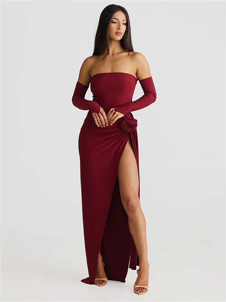 Insglas Applique 3 Piece Set Women Solid Sexy Elegant Gloves+Slash Neck Backless Mini vest+Pleats Slits Long Skirts Prom Suit
Insglas Applique 3 Piece Set Women Solid Sexy Elegant Gloves+Slash Neck Backless Mini vest+Pleats Slits Long Skirts Prom Suit