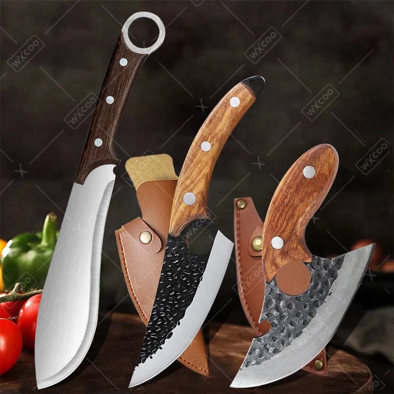 WXCOO Stainless Steel Boning Knife High Carbon Meat Cleaver Specialised Kitchen Knives Sharp Hand Forged Chopping Knife BBQ Tool
WXCOO Stainless Steel Boning Knife High Carbon Meat Cleaver Specialised Kitchen Knives Sharp Hand Forged Chopping Knife BBQ Tool