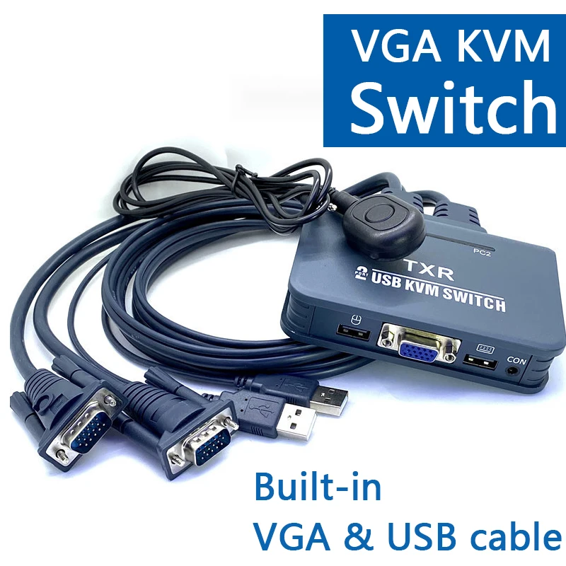KVM-переключатель VGA 2 в 1 выход 1080P VGA KVM USB-переключатель 2x1 с кабелем VGA Поддержка клавиатуры и мыши с настольным контроллером
KVM-переключатель VGA 2 в 1 выход 1080P VGA KVM USB-переключатель 2x1 с кабелем VGA Поддержка клавиатуры и мыши с настольным контроллером