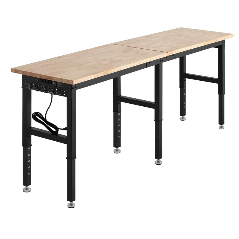 Heavy-Duty Workbench, 96x24 Inch Oak Top, 5000 lbs Capacity, with 4 AC Outlets and 2 USB Ports, Ideal for Garage, Workshop, Home, Office, Commercial Use
Heavy-Duty Workbench, 96x24 Inch Oak Top, 5000 lbs Capacity, with 4 AC Outlets and 2 USB Ports, Ideal for Garage, Workshop, Home, Office, Commercial Use