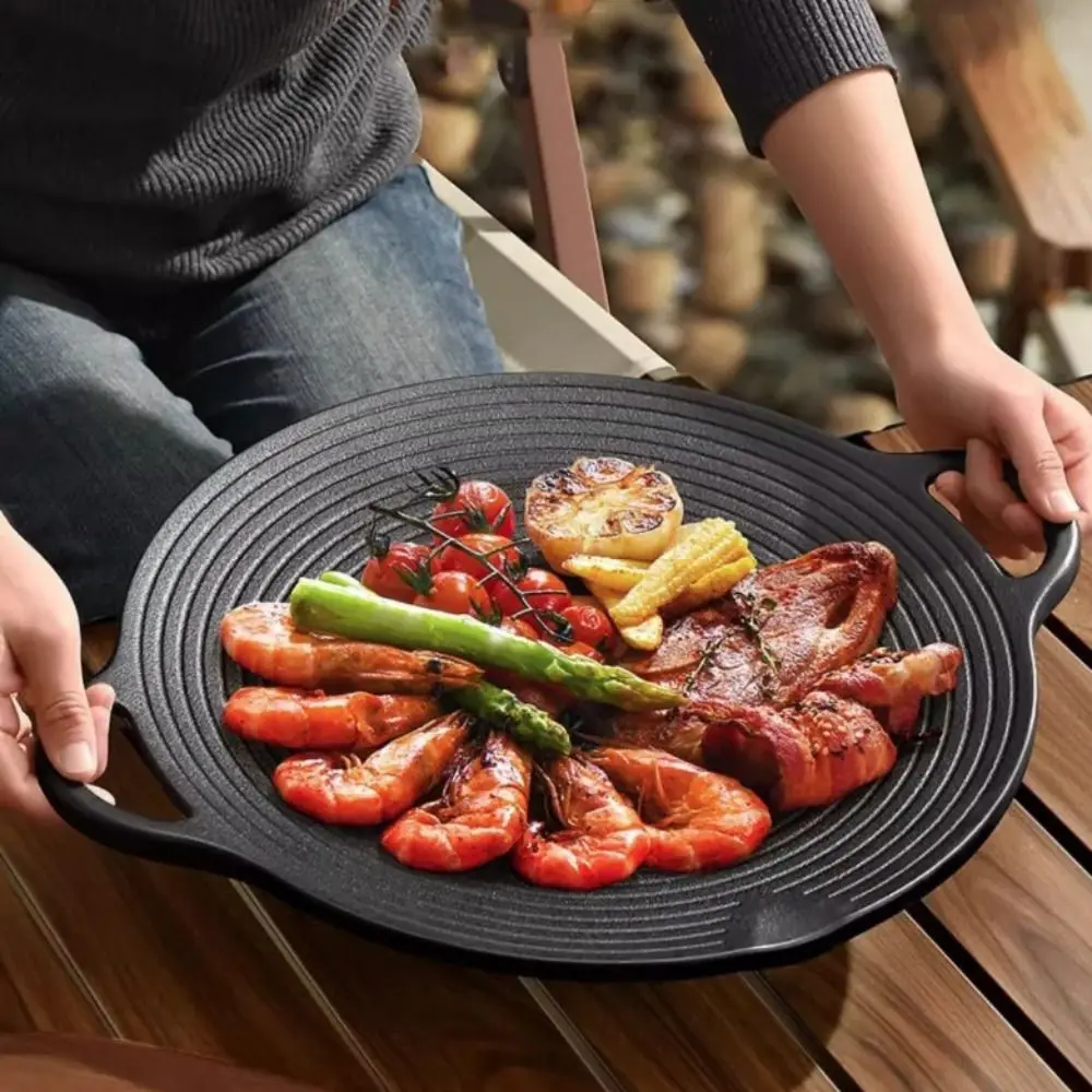 Barbecue Accessory Korean Style BBQ Grill Pan Non Stick No Coating Grill Plate Round Cast Iron Baking Tray Outdoor
Barbecue Accessory Korean Style BBQ Grill Pan Non Stick No Coating Grill Plate Round Cast Iron Baking Tray Outdoor