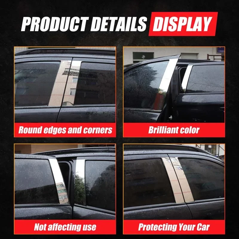 4Pcs Stainless Steel Window Center Pillar Trim Cover for Mitsubishi ASX RVR 2011-2018 Mirror Polished Chrome Look
4Pcs Stainless Steel Window Center Pillar Trim Cover for Mitsubishi ASX RVR 2011-2018 Mirror Polished Chrome Look