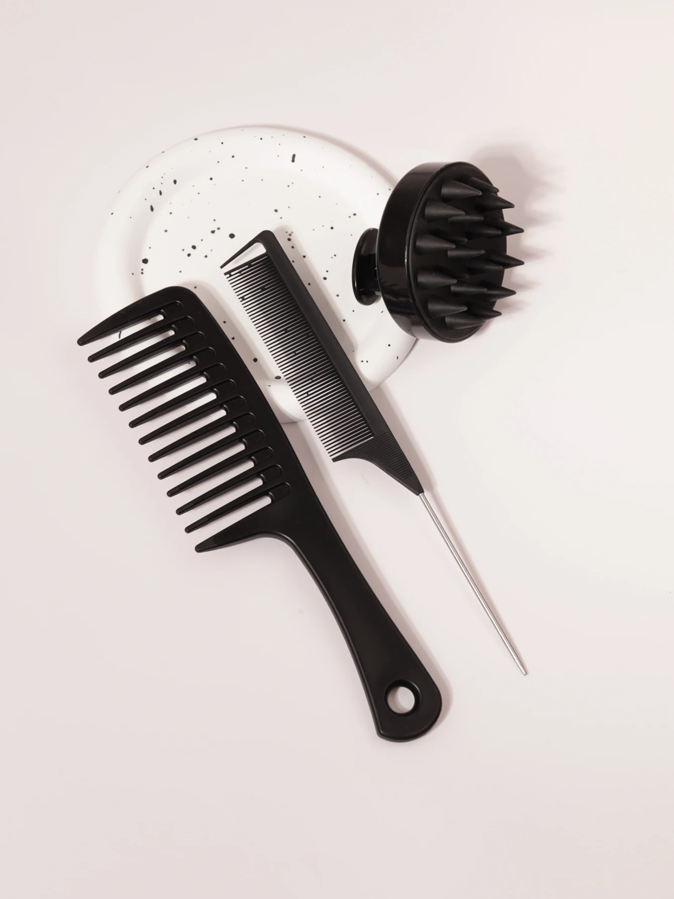3PCS/set shampoo comb, dual-purpose, pointed tail comb, soft silicone massage scalp comb, wide toothed comb, household salon
3PCS/set shampoo comb, dual-purpose, pointed tail comb, soft silicone massage scalp comb, wide toothed comb, household salon