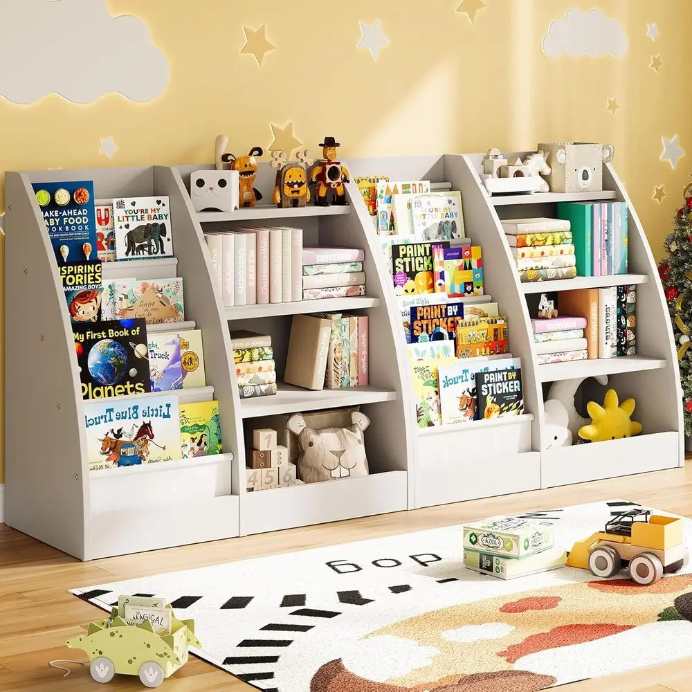 4-Tier Wooden Children's Bookshelf for Kids Rooms, Storage Rack, and Toy Organizer
4-Tier Wooden Children's Bookshelf for Kids Rooms, Storage Rack, and Toy Organizer