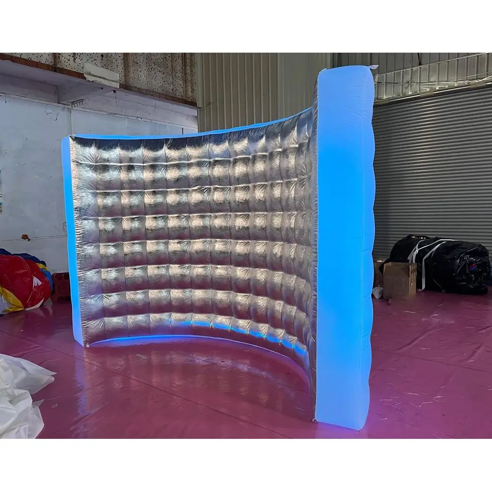 Silver Iatable Photo Booth Wall with Led Lights |10' L x 5' W x 7.6' H| Iatable Photo Booth Backdrop or Advertising, Bars, Shopp
Silver Iatable Photo Booth Wall with Led Lights |10' L x 5' W x 7.6' H| Iatable Photo Booth Backdrop or Advertising, Bars, Shopp