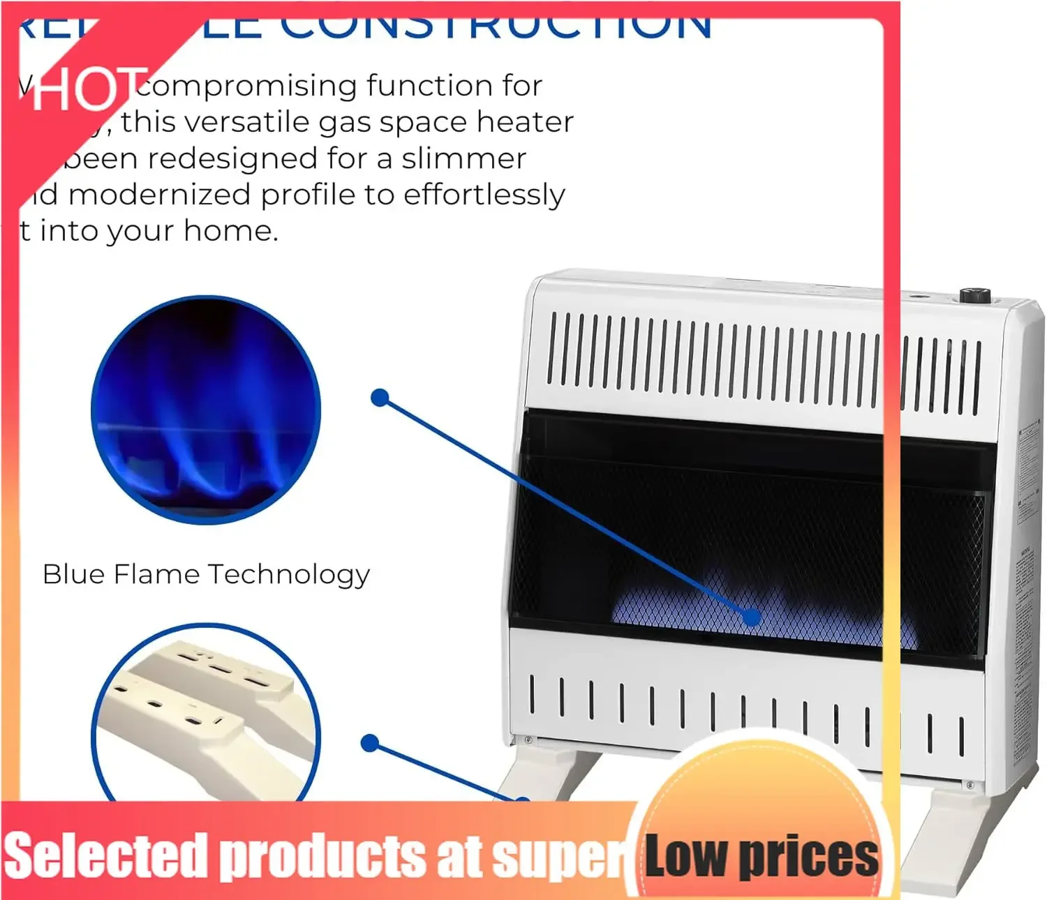 Competitive Item-MN300TBA-B Ventless Natural Gas Blue Flame Space Heater With Thermostat Control For Home And Office Use, 30000
Competitive Item-MN300TBA-B Ventless Natural Gas Blue Flame Space Heater With Thermostat Control For Home And Office Use, 30000