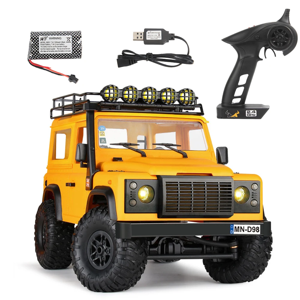 MN98 1:12 Model RTR Version RC Car 2.4G 4WD RC Rock Crawler Defender Pickup Remote Control Truck For Boys Gifts Toys
MN98 1:12 Model RTR Version RC Car 2.4G 4WD RC Rock Crawler Defender Pickup Remote Control Truck For Boys Gifts Toys
