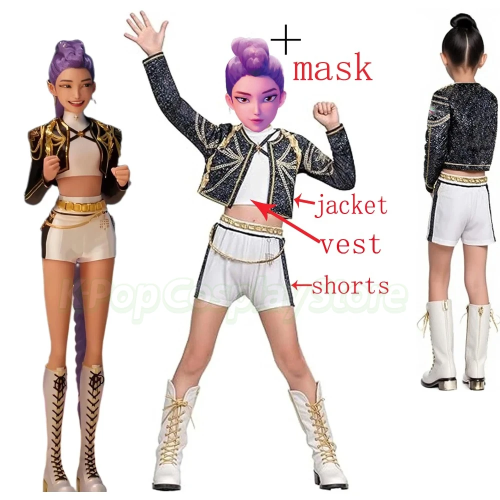 KPop Zoey Demon Hunters Cosplay Costume Kids Girl Halloween Carnival Comic-con Party Role Play Outfits Stage Performance Uniform
KPop Zoey Demon Hunters Cosplay Costume Kids Girl Halloween Carnival Comic-con Party Role Play Outfits Stage Performance Uniform