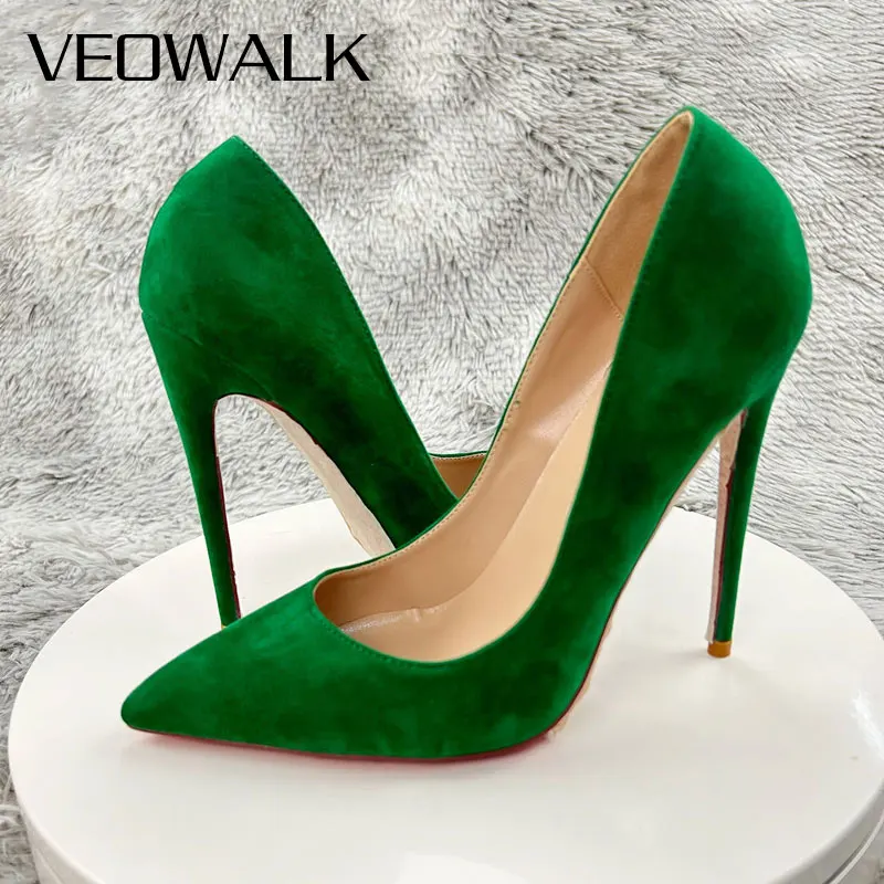 Женские туфли-лодочки на шпильке Veowalk, зеленые туфли из флока с острым носком, удобные классические туфли на высоком каблуке для свадьбы, вечеринки, свидания
Женские туфли-лодочки на шпильке Veowalk, зеленые туфли из флока с острым носком, удобные классические туфли на высоком каблуке для свадьбы, вечеринки, свидания