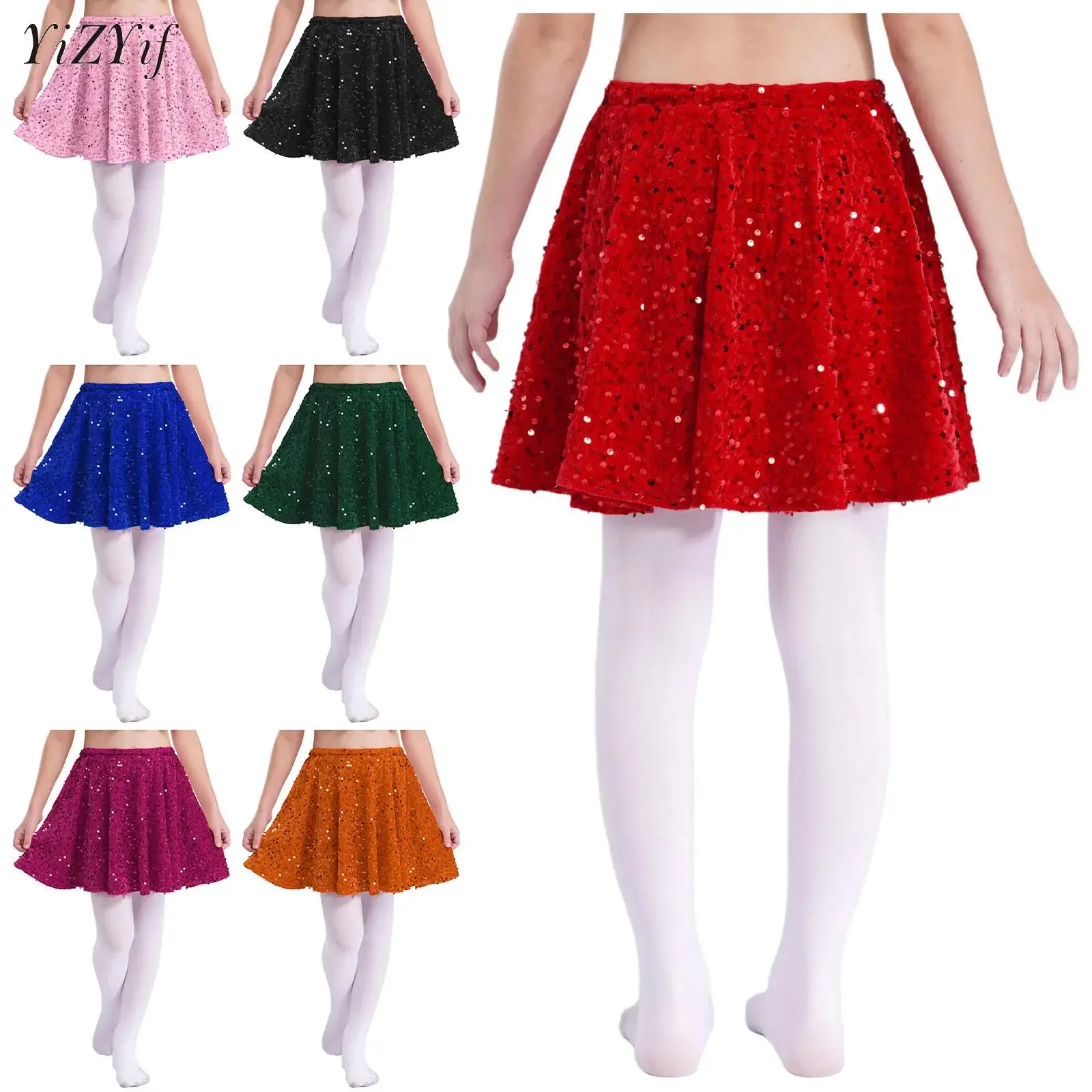 Children's Shiny Pleated Skirt Sequins Velvet Stage Performance Ski Dance Skirt Girl Hip Hop Street Jazz Dance Costume Dancewear
Children's Shiny Pleated Skirt Sequins Velvet Stage Performance Ski Dance Skirt Girl Hip Hop Street Jazz Dance Costume Dancewear