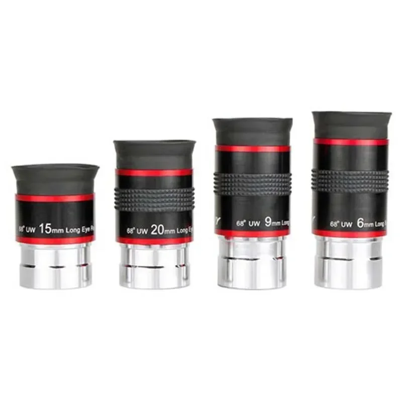 1pcs FMC Metal Superview Eyepiece HD Wide Angle 68 Degree Lens 6mm 9mm 15mm 20mm Fully Coated for 1.25" Astronomy Telescope
1pcs FMC Metal Superview Eyepiece HD Wide Angle 68 Degree Lens 6mm 9mm 15mm 20mm Fully Coated for 1.25" Astronomy Telescope