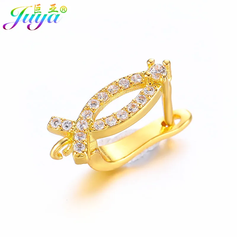 Juya 4Pcs/Lot 18K Gold Plated Creative Shvenzy Fastener Bales Earring Hooks Accessories For DIY Women's Bridal Jewelry Making
Juya 4Pcs/Lot 18K Gold Plated Creative Shvenzy Fastener Bales Earring Hooks Accessories For DIY Women's Bridal Jewelry Making