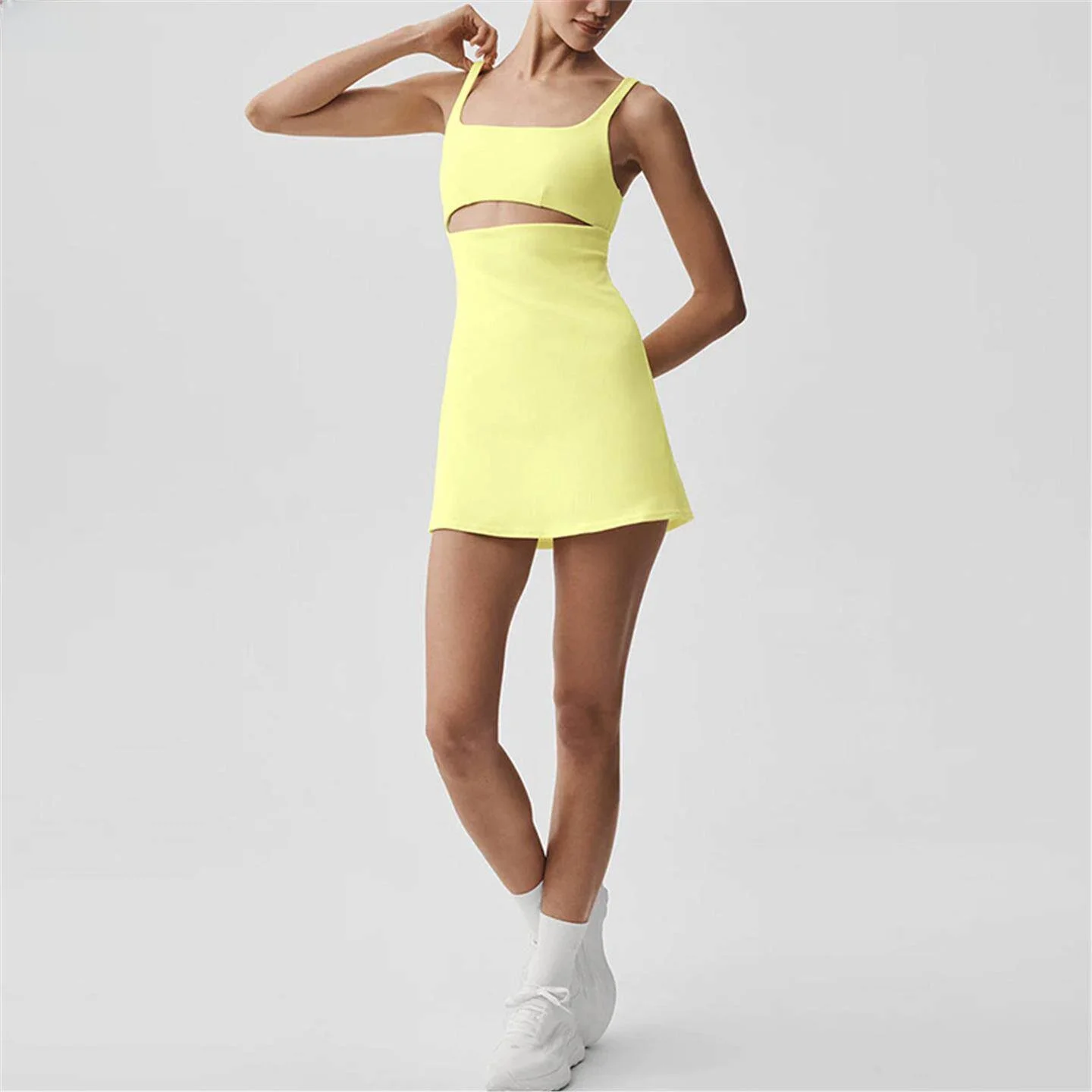 Quick Dry Sleeveless Women's Dress Linj 2026 Summer Yoga Sportswear Fine Stripes Fashion Set Casual Wear for Adults
Quick Dry Sleeveless Women's Dress Linj 2026 Summer Yoga Sportswear Fine Stripes Fashion Set Casual Wear for Adults