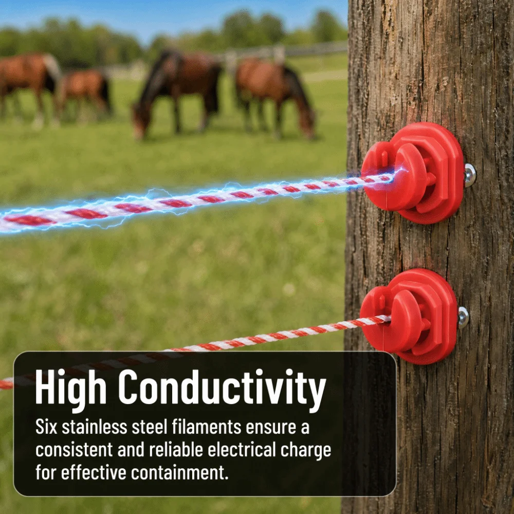 500m Length Electric Fence Power Rope 2mm Diameter Durable Electric Fence Power Wire Stainless Steel Wire PE Rope
500m Length Electric Fence Power Rope 2mm Diameter Durable Electric Fence Power Wire Stainless Steel Wire PE Rope